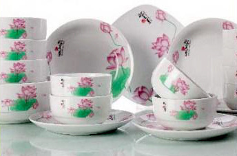 【SANHUAN三環陶瓷【工廠批發】IN20頭中餐具好運蓮套裝】價格,廠家,圖片,碗、碟、盤,237條-