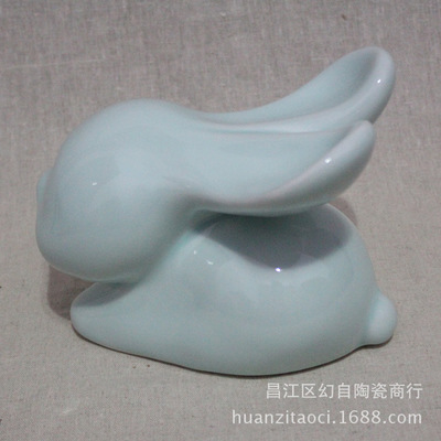 2014廠家底價景德鎮(zhèn)陶瓷工藝品生肖兔子擺飾單色釉瓷家居擺件_工藝品、禮品_列表網(wǎng)